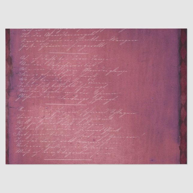 Mousseline Série de papier bordeaux Ephemera Design 5 (Recto)