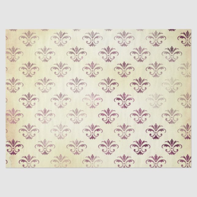 Mousseline Série de papier bordeaux éphémère Design 2 (Recto)