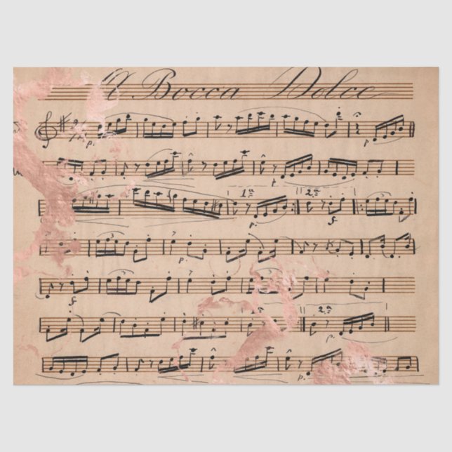 Mousseline Série de papier doré rose éphémère Design 1 (Recto)