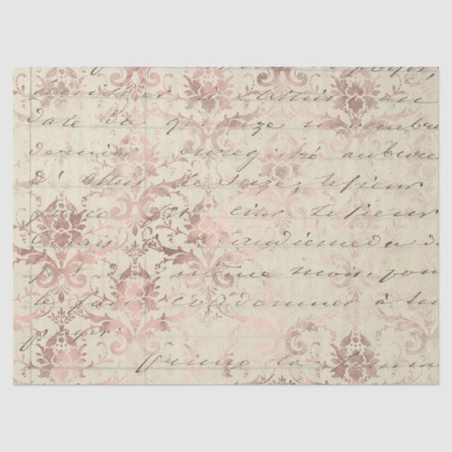 Mousseline Série de papier Ephemera Rose Gold Design 10 (Recto)