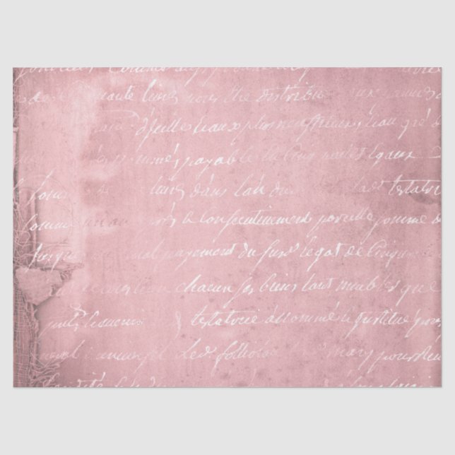 Mousseline Série de papier rose éphémère Design 19 (Recto)