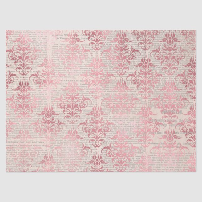 Mousseline Série papier rose éphémère Design 15 (Recto)