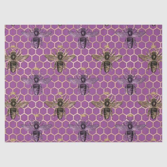Mousseline Série Queen Bee Design 5 Papier Tissu (Recto)