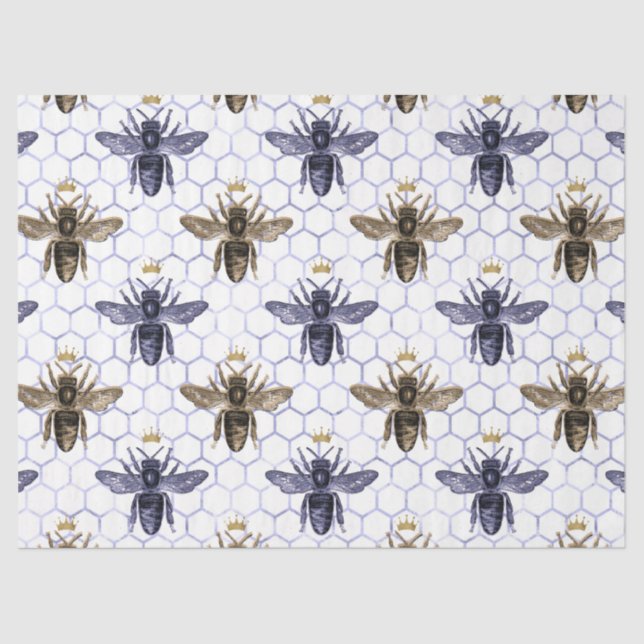Mousseline Série Serenity Bee Design 21 Tissu Papier (Recto)