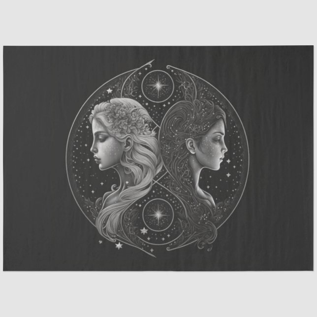 Mousseline Série Zodiac Design 9 Tissu Papier (Recto)