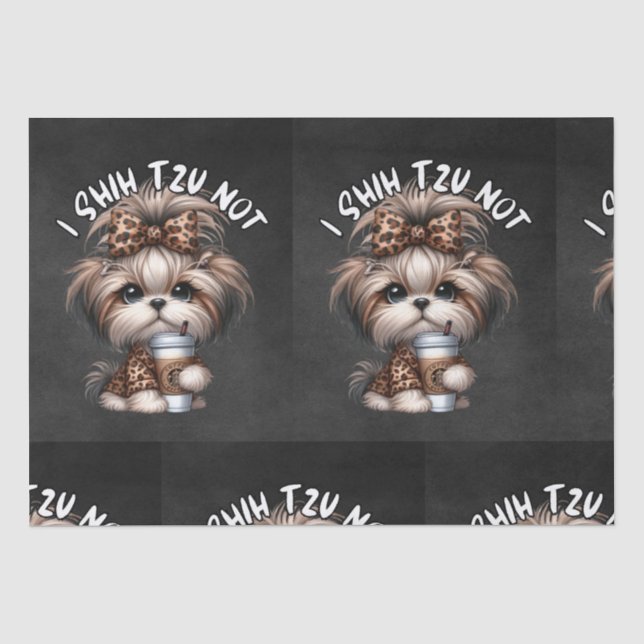 Mousseline Shih Tzu Pas De Papier Tissu (Recto)