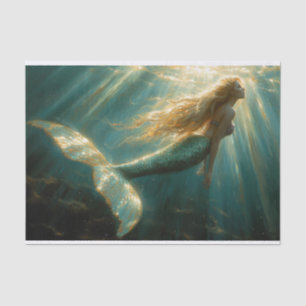 Mousseline Sirène avec papier de fond de queue de baleine