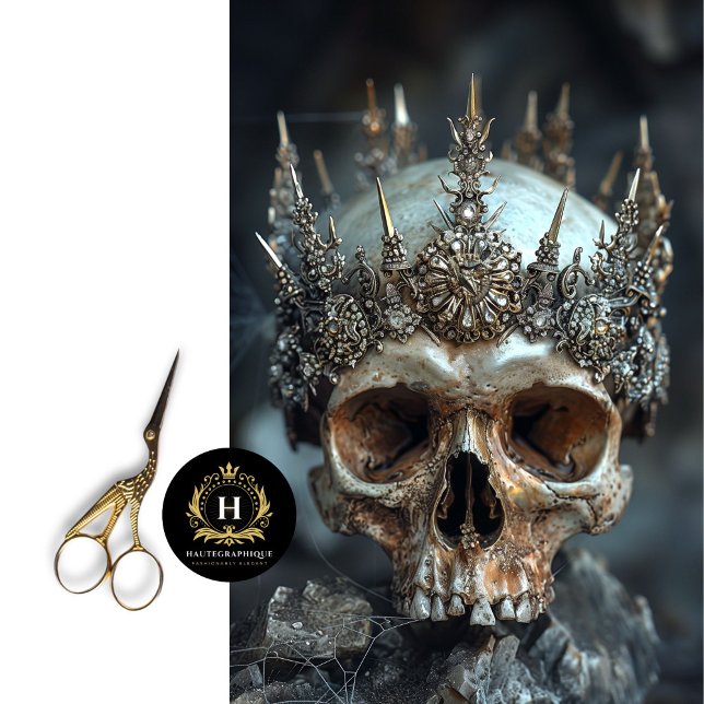 Mousseline Skeleton gothique Skull Decoupage papier de tissus (Créateur téléchargé)