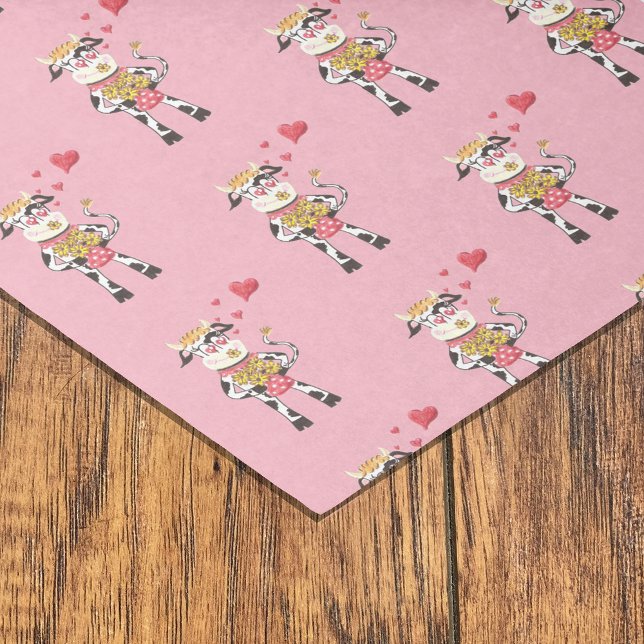 Mousseline Snowbell amoureuse papier de tissu rose (Créateur téléchargé)