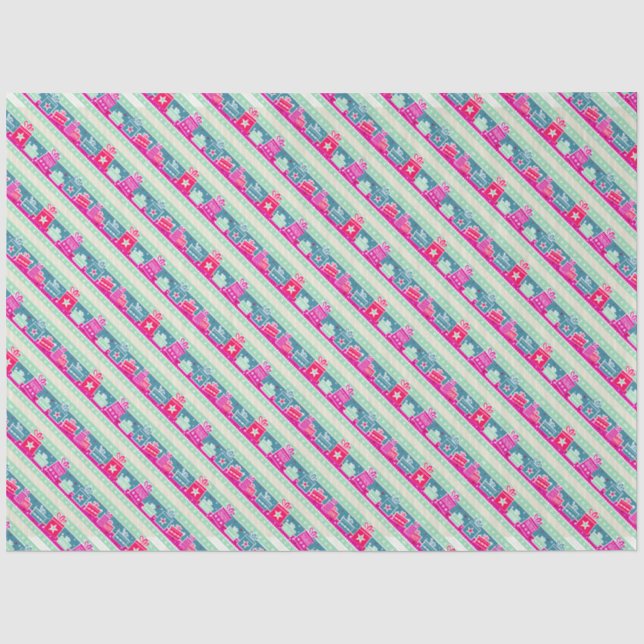 Mousseline Snowflakes & Présents Papier Tissu (Recto)