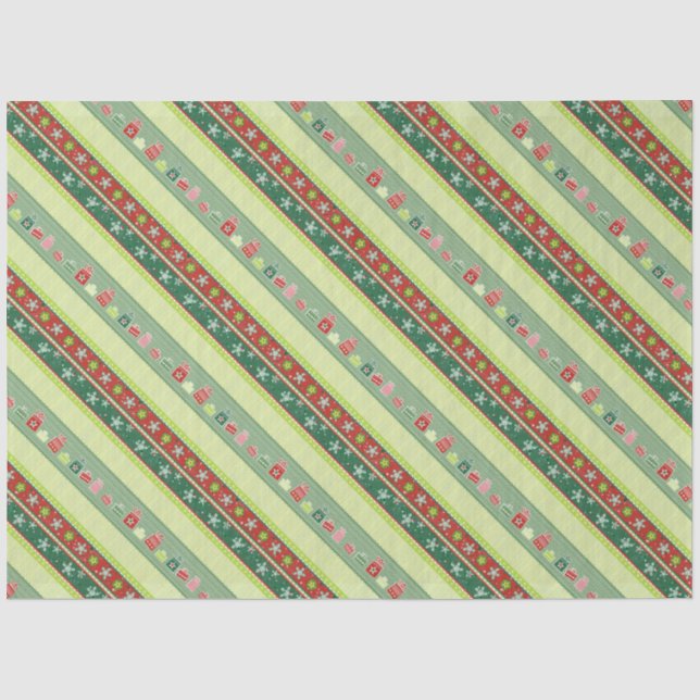 Mousseline Snowflakes & Présents Papier Tissu (Recto)