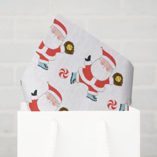 Mousseline Softball Christmas Cadeau papier Tissu