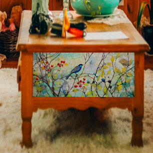 Mousseline Songbird in Twig Decoupage papier de papier de tis