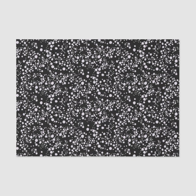 Mousseline Speckies sur papier de tissus noirs (Recto)