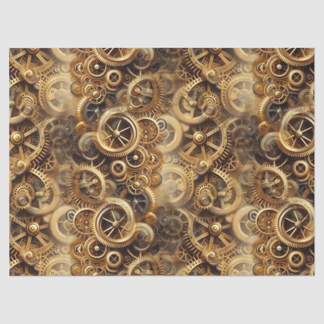Mousseline Steampunk 27A1 Papier Tissu (Recto)