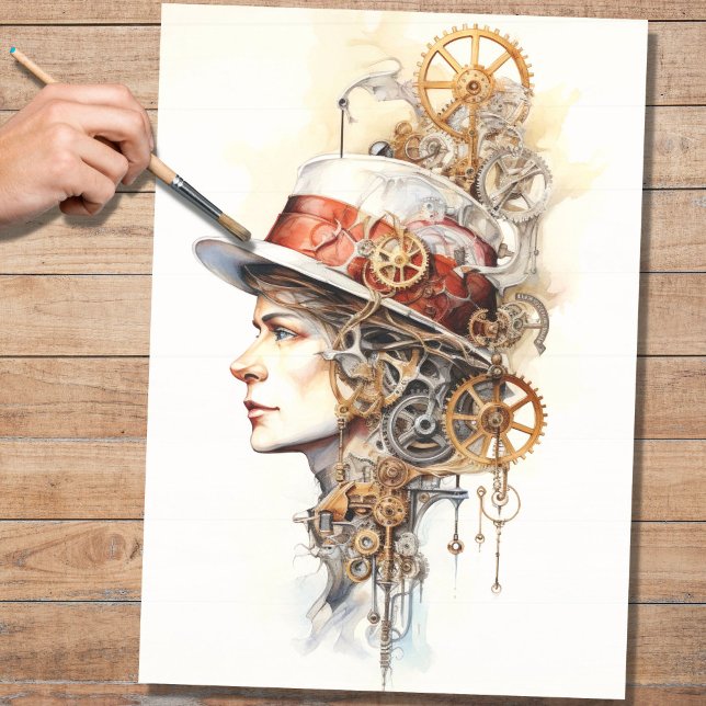 Mousseline Steampunk Man 1 Papier de découpage (Créateur téléchargé)