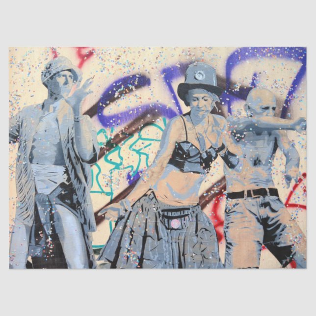 Mousseline Street Art Urban 12 Découpage Papier papier (Recto)