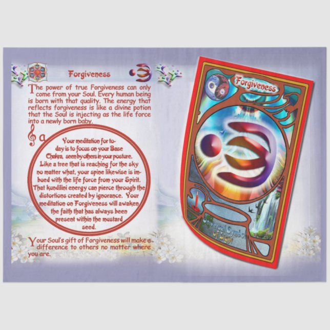 Mousseline Symbole de pardon Papier Tissu (Recto)