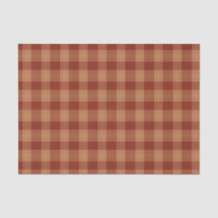 Mousseline Tan Tartan Tissu Papier