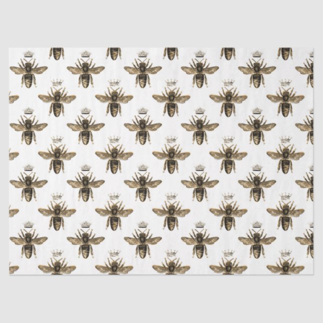 Mousseline Tea Garden Bee Series Design 13 Tissu Papier (Recto)
