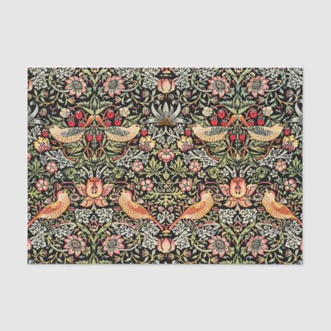 Mousseline Thief fraise William Morris Papier de tissus (Recto)