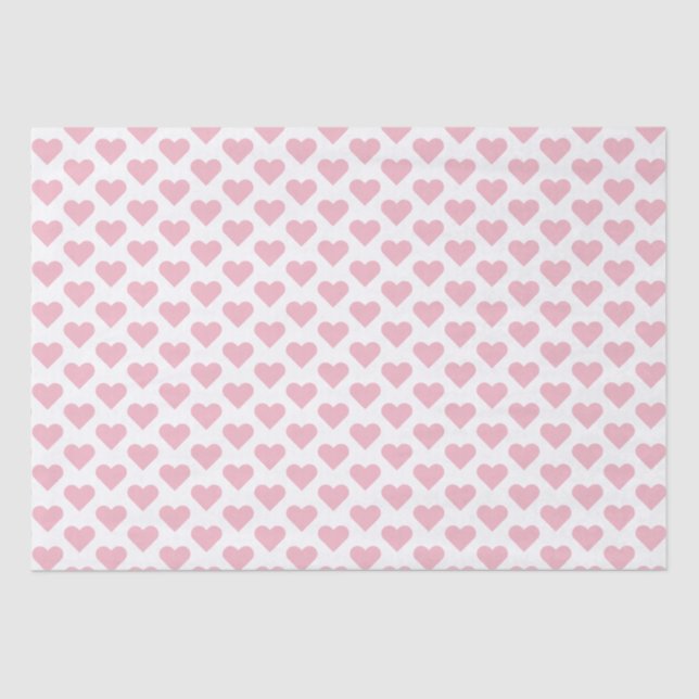 Mousseline Tiny Rose Hearts Motif Tissu Papier (Recto)