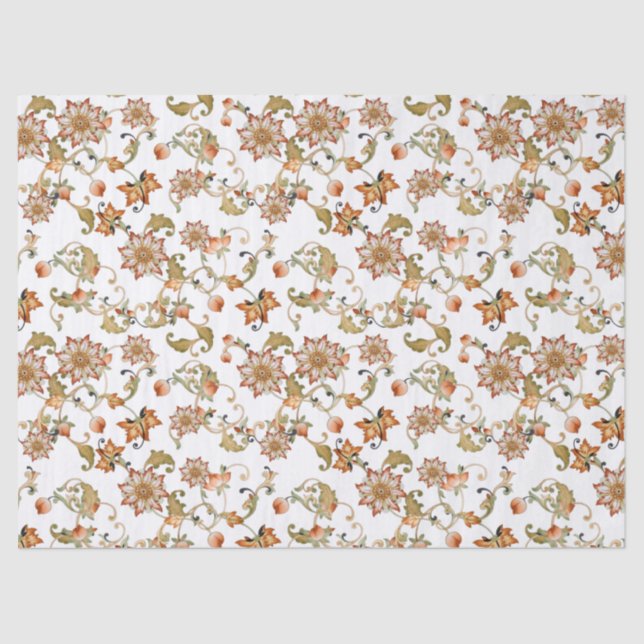 Mousseline Tissu Jacobean de conception de papier peint de (Recto)