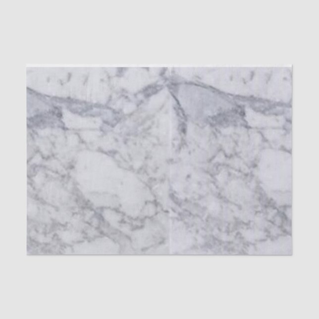 Mousseline Tissu Papier Blancs Marbre (Recto)