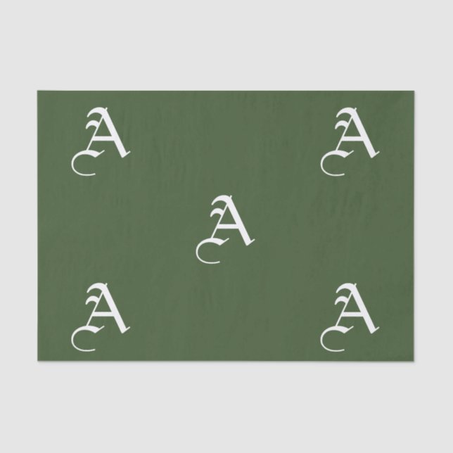 Mousseline Tissu papier PERSONNALISÉ INITIAL (Recto)