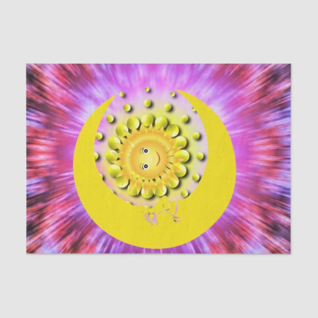 Mousseline Tissu Papier Sun Moon (Recto)