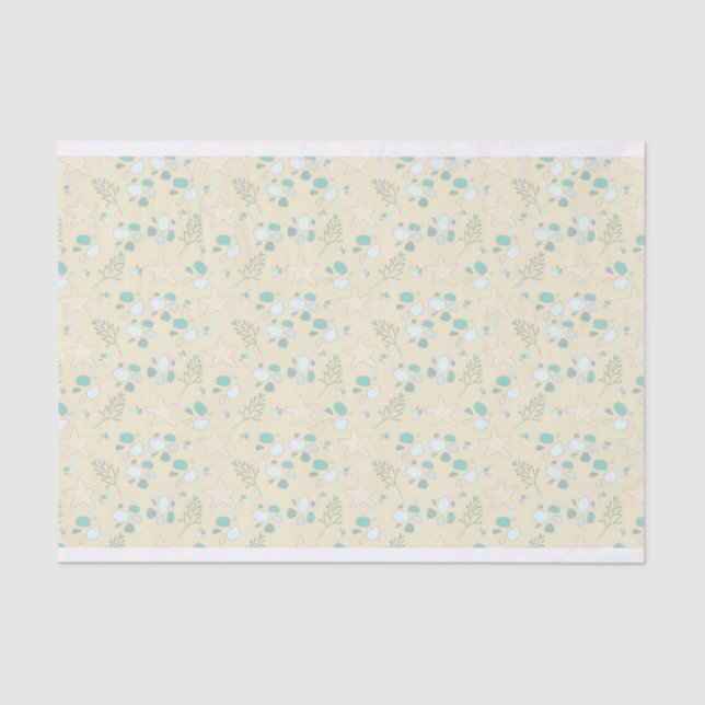 Mousseline Tissu Papier verre de mer (Recto)