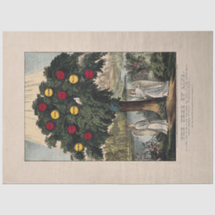 MOUSSELINE TISSUE PAPIER : L'ARBRE DE VIE : BAKEWELL : 1870
