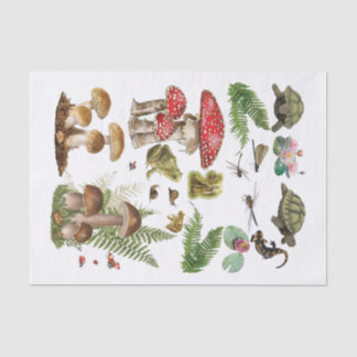 Mousseline Toadstool découpage papier éléments en bois