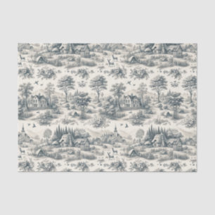 Mousseline Toile de Jouy Campagne Papier Tissu Élégant