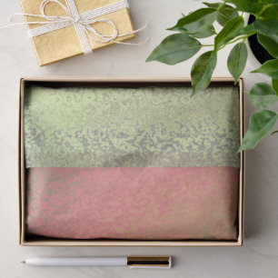 Mousseline Tons verts et Motifs orange Tissus Papier