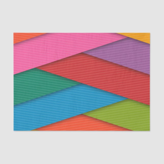 Mousseline Triangles colorés en papier de tissus (Recto)