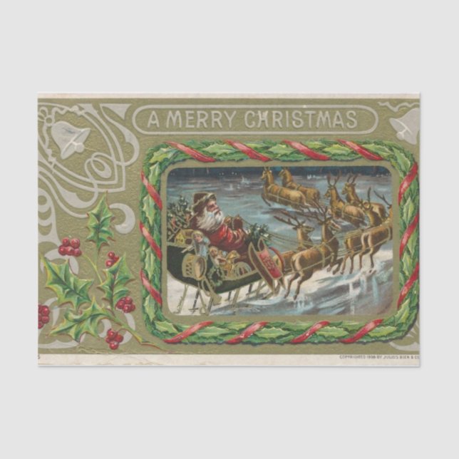 Mousseline Un papier de tissus de Noël en pain d'épice (Recto)