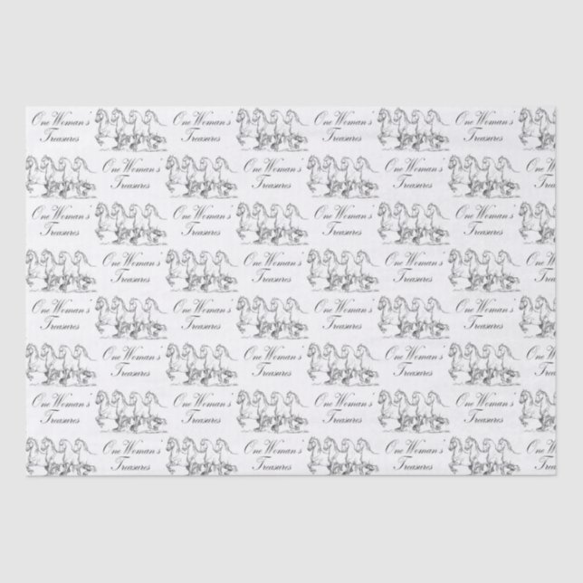 Mousseline Un treariste féminin Cheval papier de tissus (Recto)