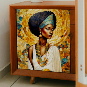 Mousseline Une femme africaine avec papier de papier de décou