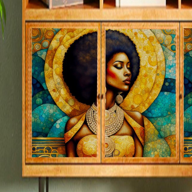 Mousseline Une femme africaine et un collier décolpage papier (Créateur téléchargé)