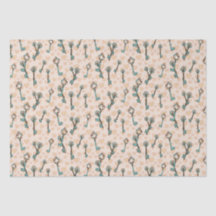 Valentines Coeurs et Clés Papier Tissu