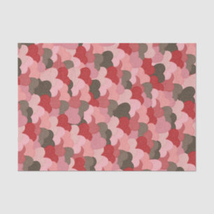 Mousseline Valentines Coeurs Papier Style Camouflage