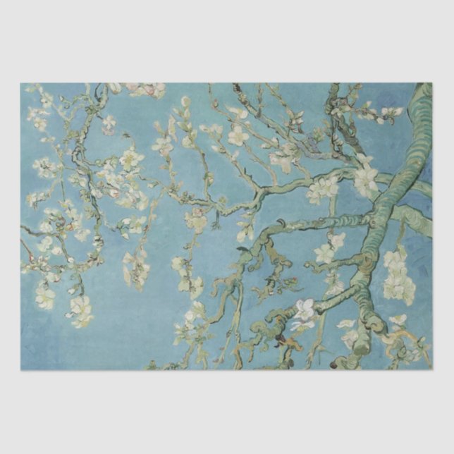 Mousseline Van Gogh Almond Blossoms Imprimer Papier Tissu (Recto)