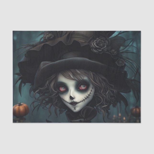 Mousseline Venez Avec Moi Femme Scareck Déchoupage Papier (Recto)