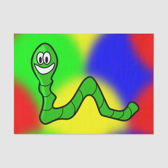 Mousseline Vers en papier de tissu décoratif (Recto)