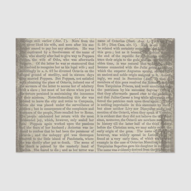 Mousseline Vieille page de papier vintage de dictionnaire (Recto)