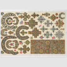 Vieux croix et médailles Papier de découpage