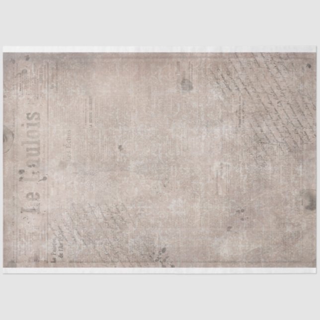 Mousseline Vieux Grungy journal Vintage Pink Tissue Papier (Recto)