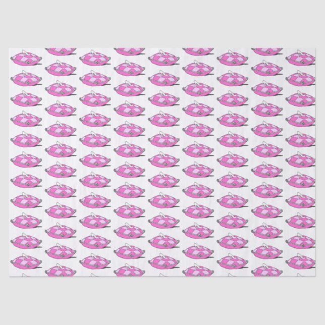 Mousseline Vintag Cinderella Slipper en papier Tissu rose (Recto)