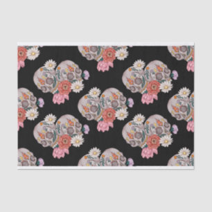 Mousseline Vintage Crâne de sucre Floral Party Cadeau papier 